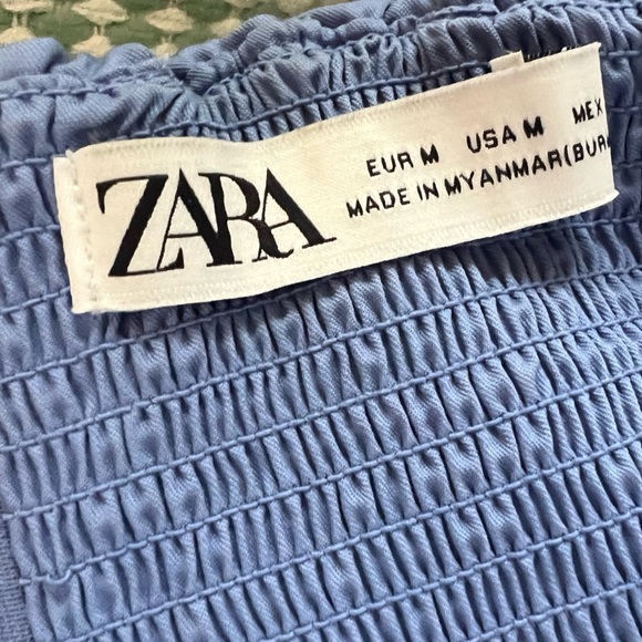Zara Blue Cotton Dress with Adjustable & Removable
Straps Size M - Picture 8 of 8